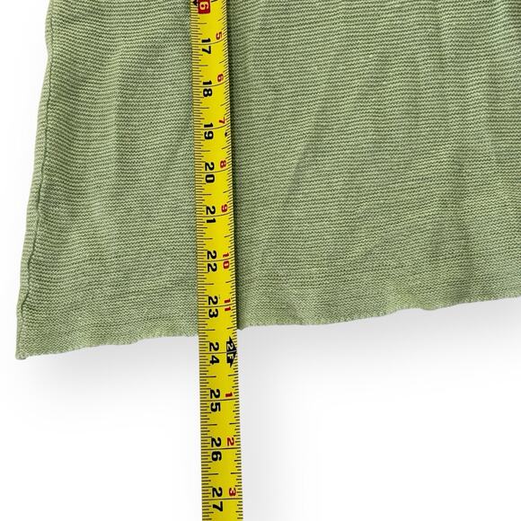 Eileen Fisher Womens XS Aloe Light Green Organic Linen Knit Deep V-Neck Top - Picture 8 of 8